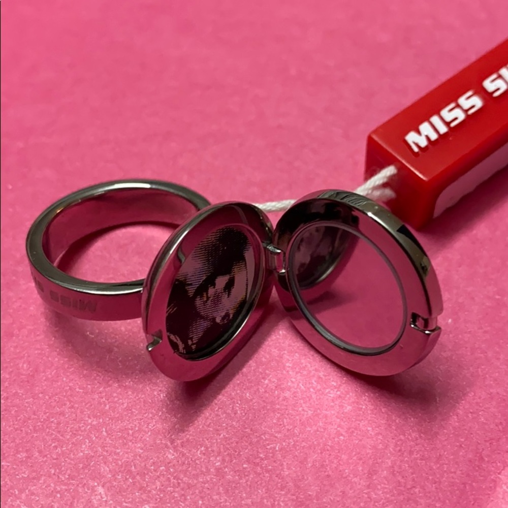 Miss Sixty Big Apple Charm Stainless Steel Ring